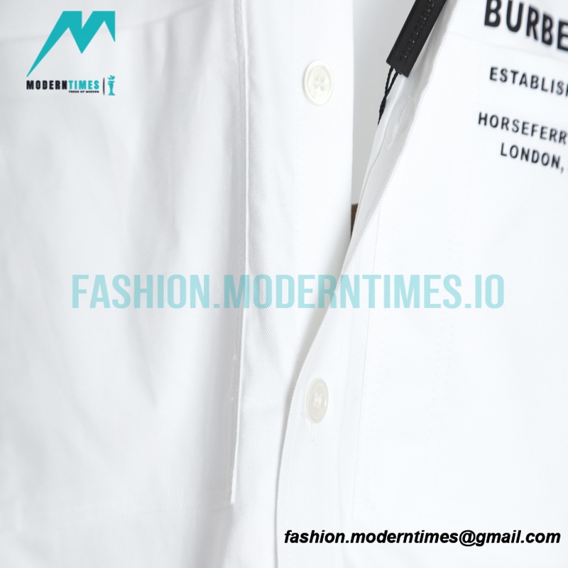 Burberry - 22SS Pocket Silicone Letter Short-sleeved Shirt