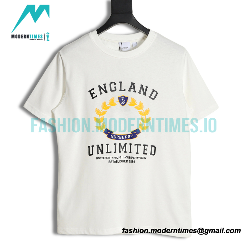Burberry - 23SS Short Sleeve T-shirt With Embroidered Oak Leaf Logo