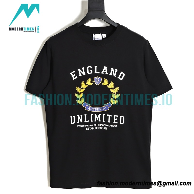 Burberry - 23SS Short Sleeve T-shirt With Embroidered Oak Leaf Logo