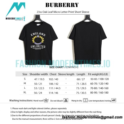Burberry - 23SS Short Sleeve T-shirt With Embroidered Oak Leaf Logo