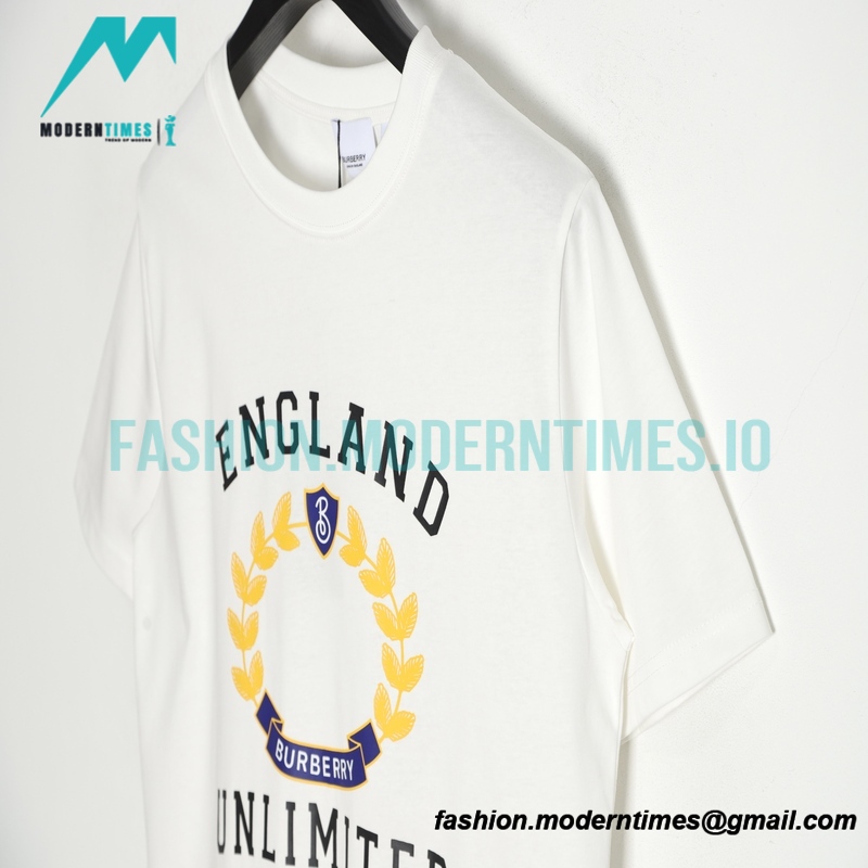 Burberry - 23SS Short Sleeve T-shirt With Embroidered Oak Leaf Logo