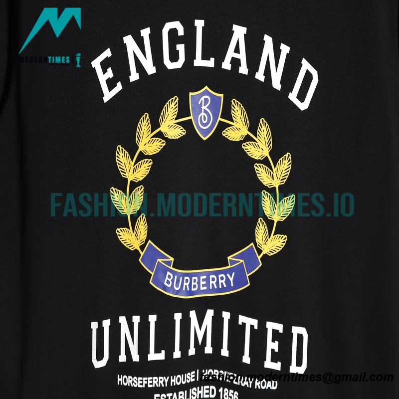 Burberry - 23SS Short Sleeve T-shirt With Embroidered Oak Leaf Logo