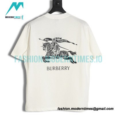 Burberry - 2023SS Back New Knight Charger Logo Short-sleeved T-shirt