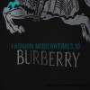 Burberry - 2023SS Back New Knight Charger Logo Short-sleeved T-shirt