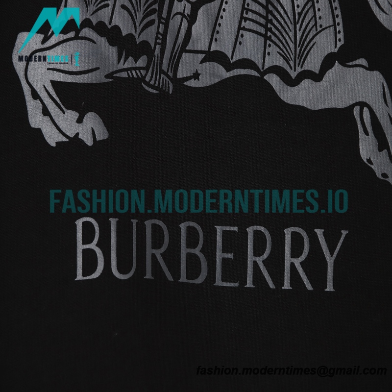 Burberry - 2023SS Back New Knight Charger Logo Short-sleeved T-shirt