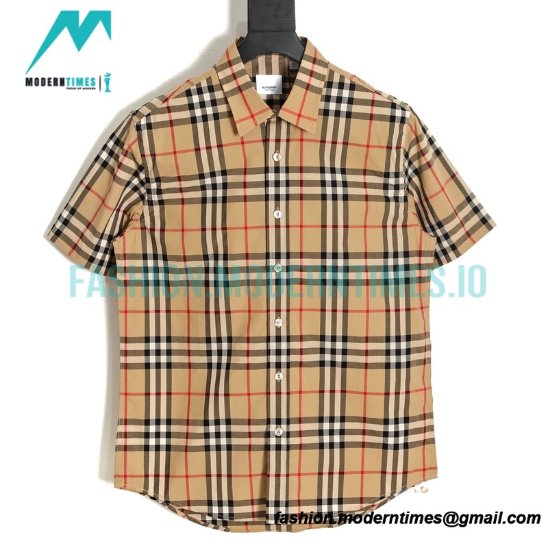 Burberry -Classic Plaid Short-sleeved Shirt