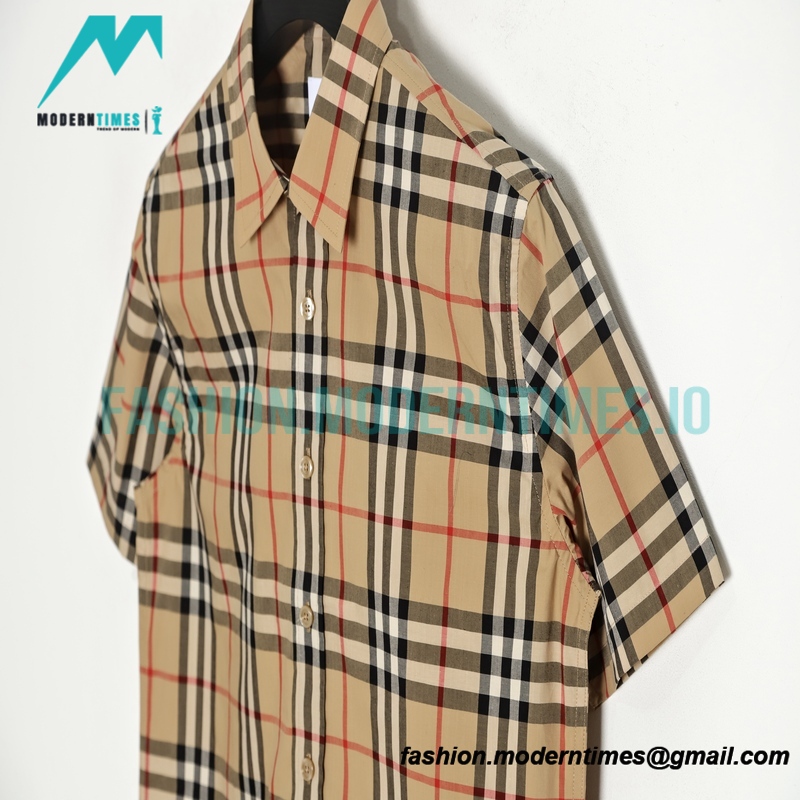 Burberry -Classic Plaid Short-sleeved Shirt