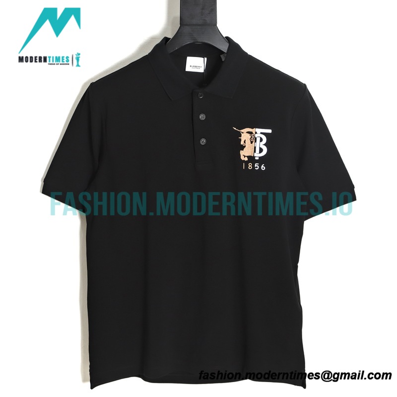 Burberry -Classic War Horse Embroidered Polo Short Sleeve