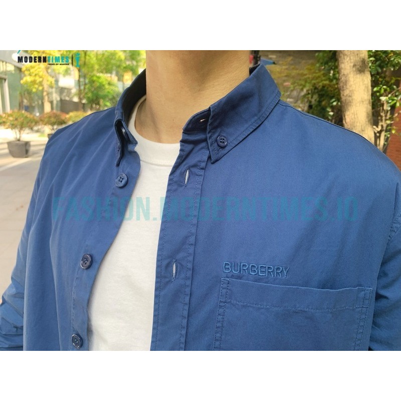 Burberry - 23SS Small Embroidered Long-sleeved Shirt