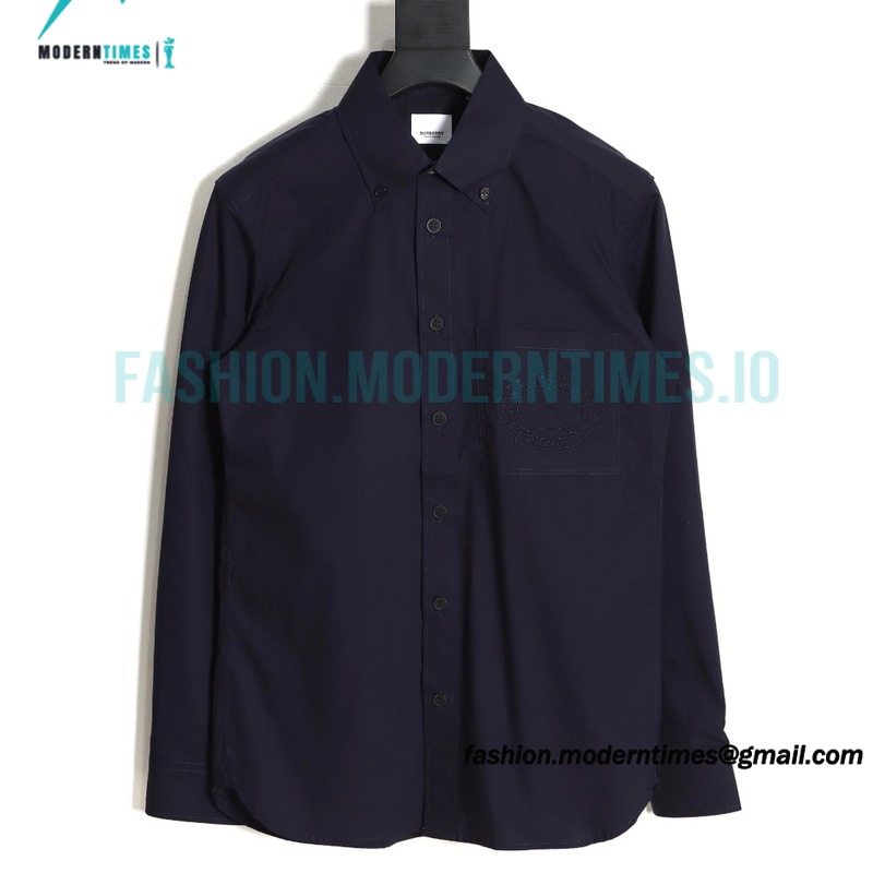 Burberry - 23SS Wheat Badge Embroidered Shirt