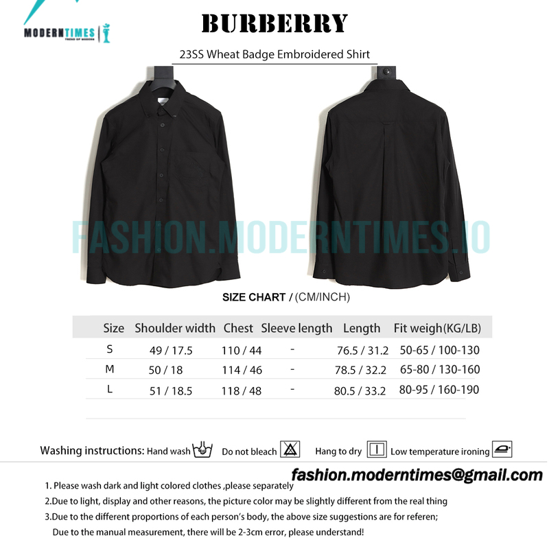 Burberry - 23SS Wheat Badge Embroidered Shirt