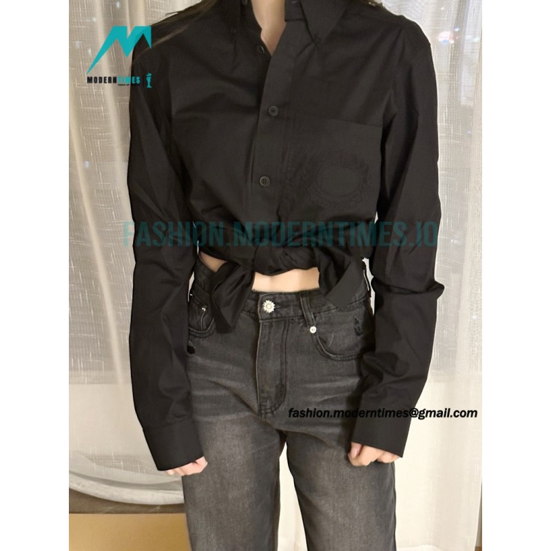 Burberry - 23SS Wheat Badge Embroidered Shirt