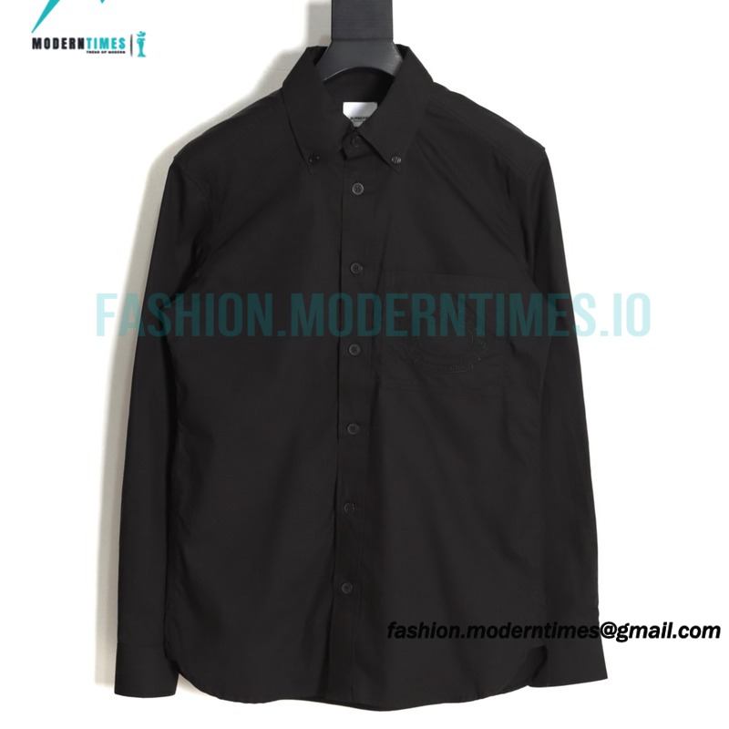 Burberry - 23SS Wheat Badge Embroidered Shirt