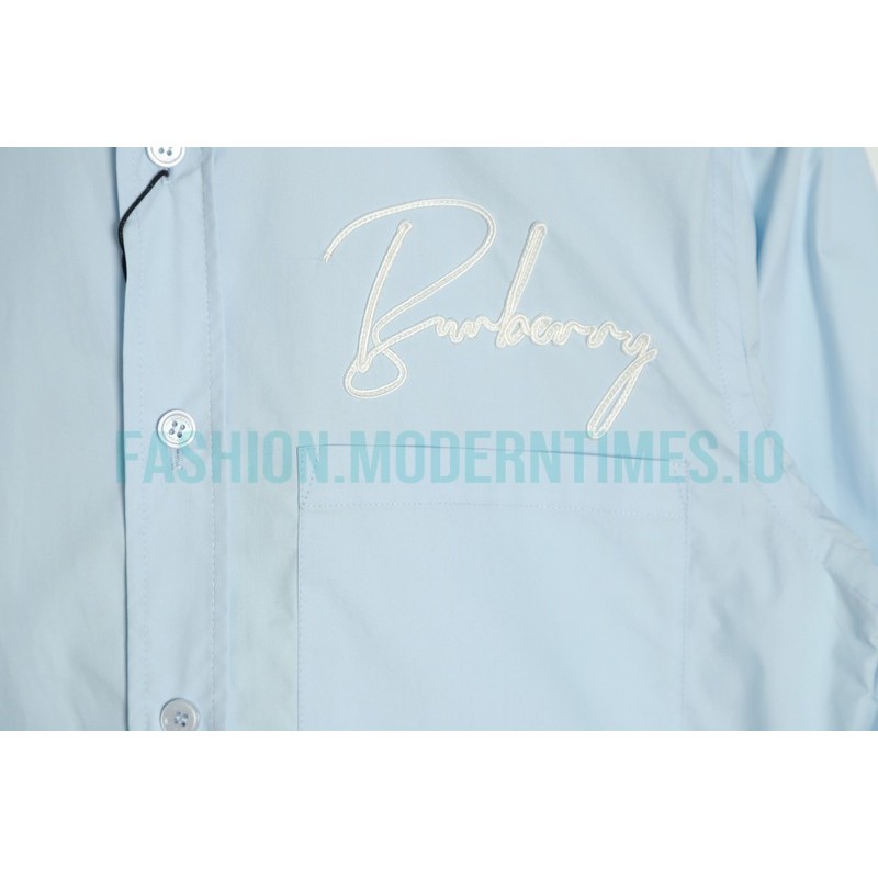 Burberry - 22FW Signature Embroidered Long Sleeve Shirt
