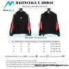 Balenciaga - Adidas Co-branded Black-Red Hoodie