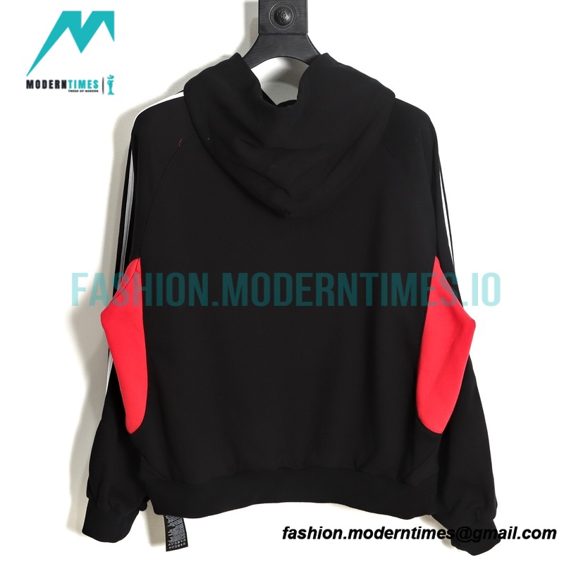 Balenciaga - Adidas Co-branded Black-Red Hoodie