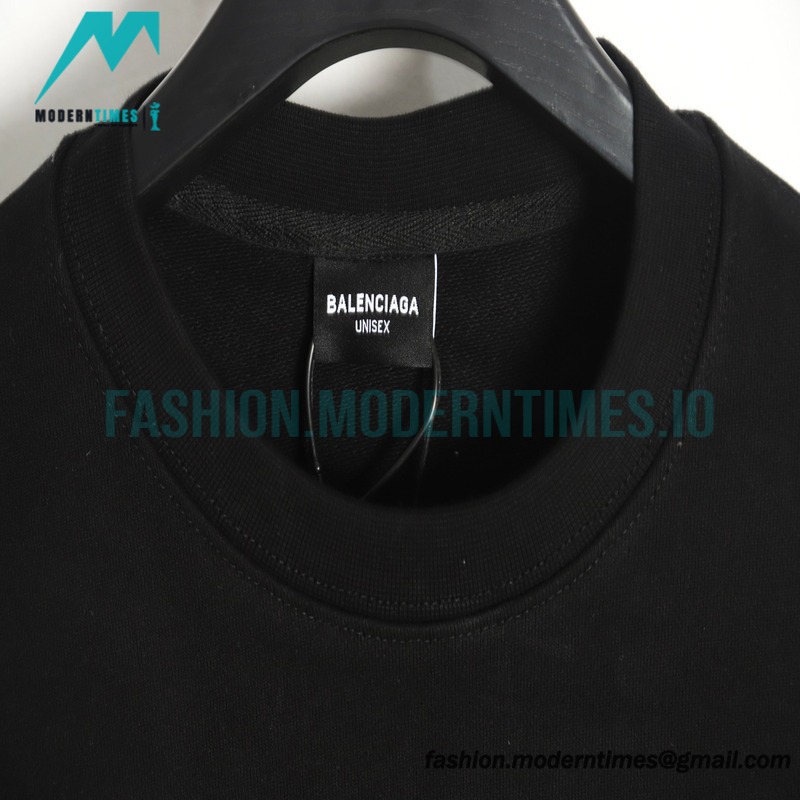 Balenciga - 23SS Gradient Letter Logo Round Neck Hoodie 