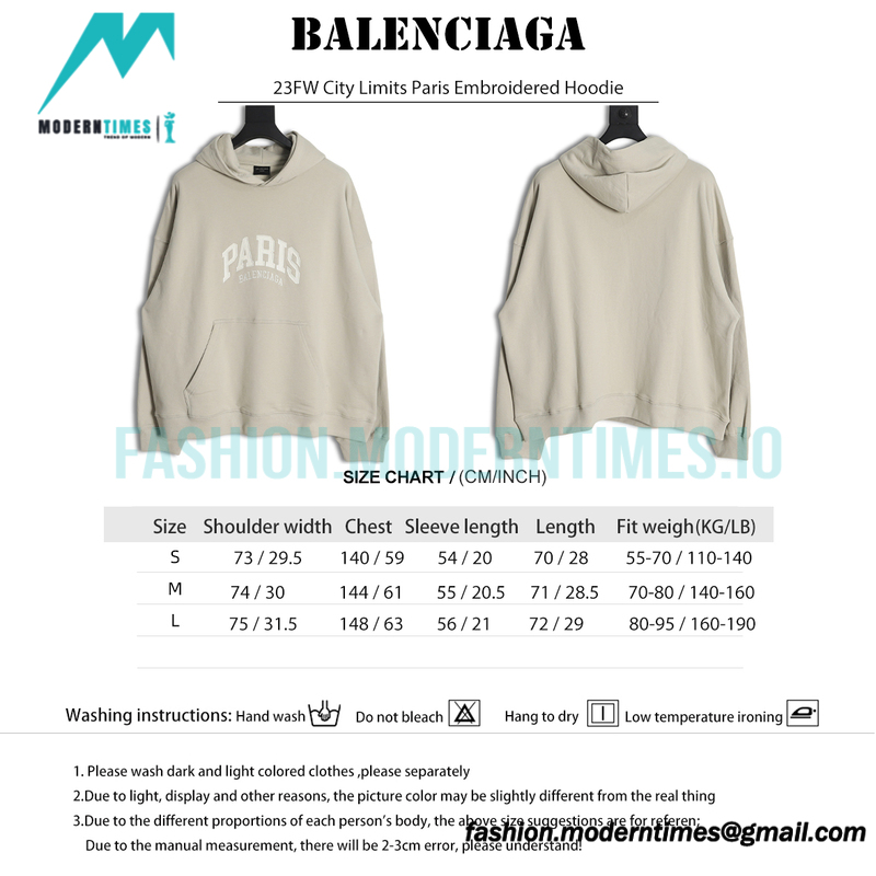 Balenciaga - 23FW City Limits Paris Embroidered Hoodie