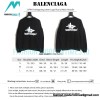 Balenciaga - 23FW Overlapping Letter Logo Round Neck Hoodie