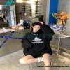 Balenciaga - 23FW Overlapping Letter Logo Round Neck Hoodie