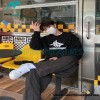 Balenciaga - 23FW Overlapping Letter Logo Round Neck Hoodie