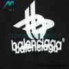 Balenciaga - 23FW Overlapping Letter Logo Round Neck Hoodie