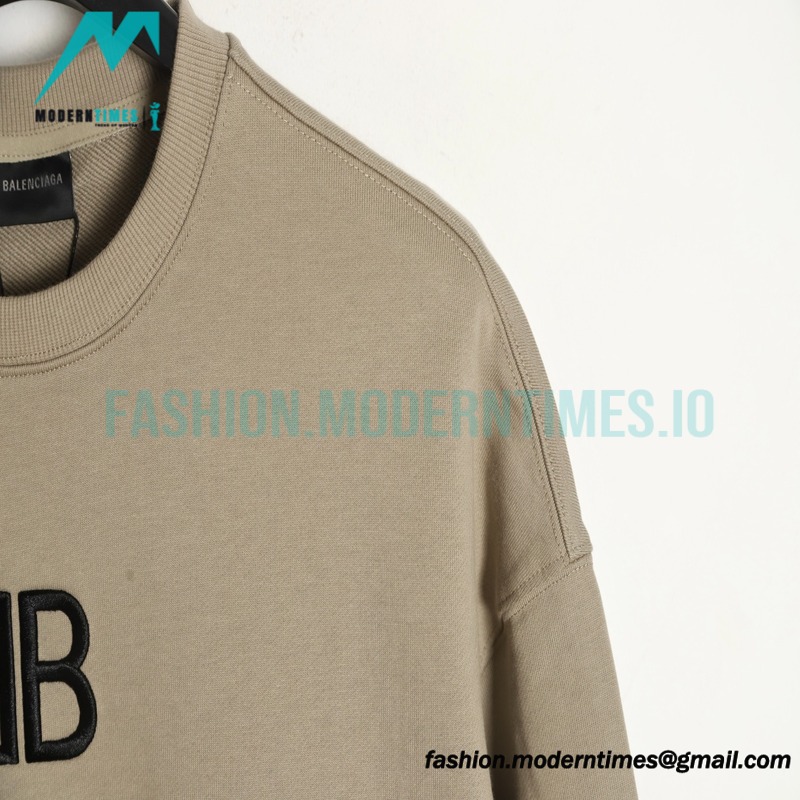 Balenciaga - 23Fw Double B Logo Three-dimensional Embroidered Round Neck Hoodie