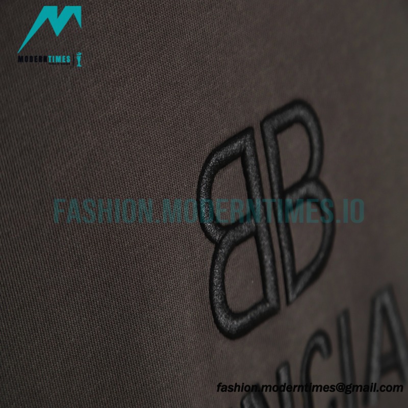 Balenciaga - 23Fw Double B Logo Three-dimensional Embroidered Round Neck Hoodie