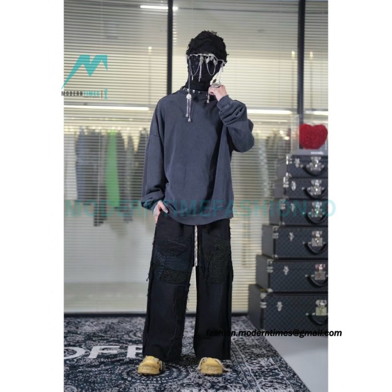 Balenciaga - 23FW Wash Round Neck Hoodie With Puncture Buckle