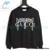 Balenciaga - Gucci Embroidered Logo Printed Crewneck Hoodie