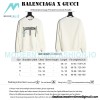 Balenciaga - Gucci Embroidered Logo Printed Crewneck Hoodie