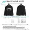 Balenciaga - Gucci Embroidered Logo Printed Crewneck Hoodie