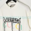 Balenciaga - Gucci Embroidered Logo Printed Crewneck Hoodie