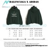 Balenciaga - Adidas Co-brand Embroidered Clover Hoodie