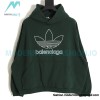Balenciaga - Adidas Co-brand Embroidered Clover Hoodie
