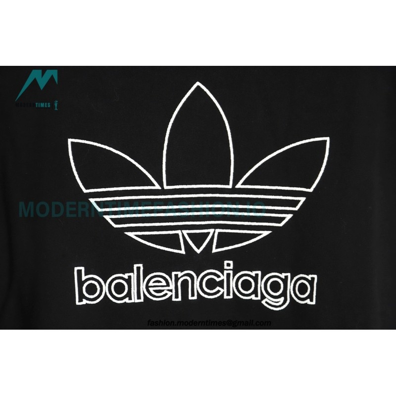 Balenciaga - Adidas Co-brand Embroidered Clover Hoodie