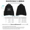 Balenciaga - Adidas Co-brand Embroidered Clover Hoodie