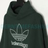 Balenciaga - Adidas Co-brand Embroidered Clover Hoodie
