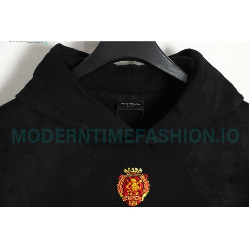 Balenciaga - 23FW Manchester United Dirty Wash Destruction Hoodie