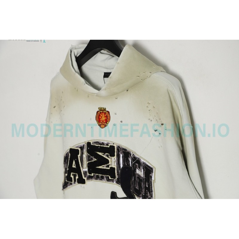 Balenciaga - 23FW Manchester United Dirty Wash Destruction Hoodie