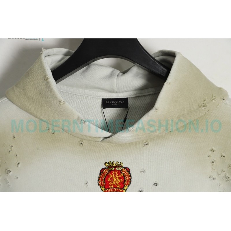 Balenciaga - 23FW Manchester United Dirty Wash Destruction Hoodie