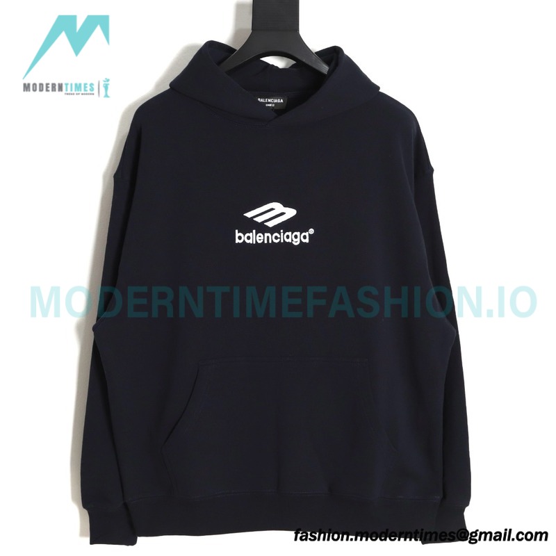 Balenciaga - Gradient Wash Destroys Hand-painted Cursive Lettered Crew-neck Hoodie