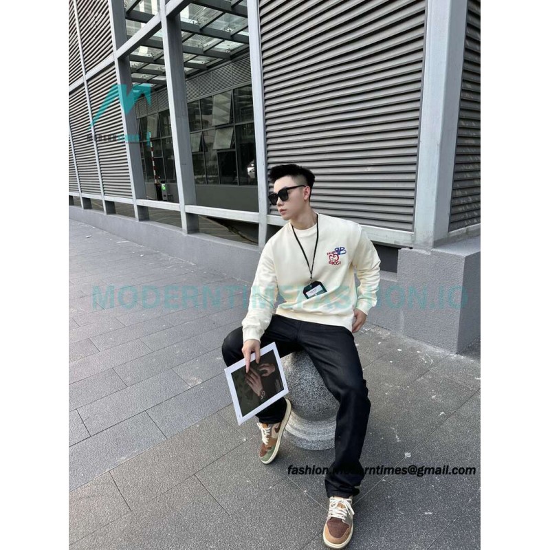 Gucci - Balenciaga Co-branded Embroidered Crew-neck Hoodie
