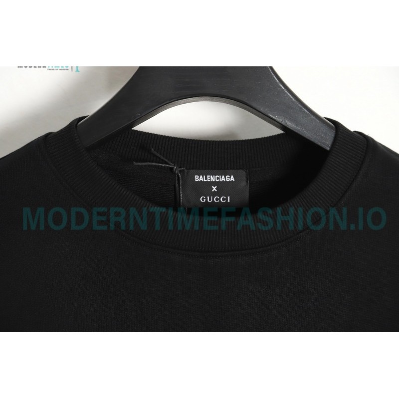 Gucci - Balenciaga Co-branded Embroidered Crew-neck Hoodie