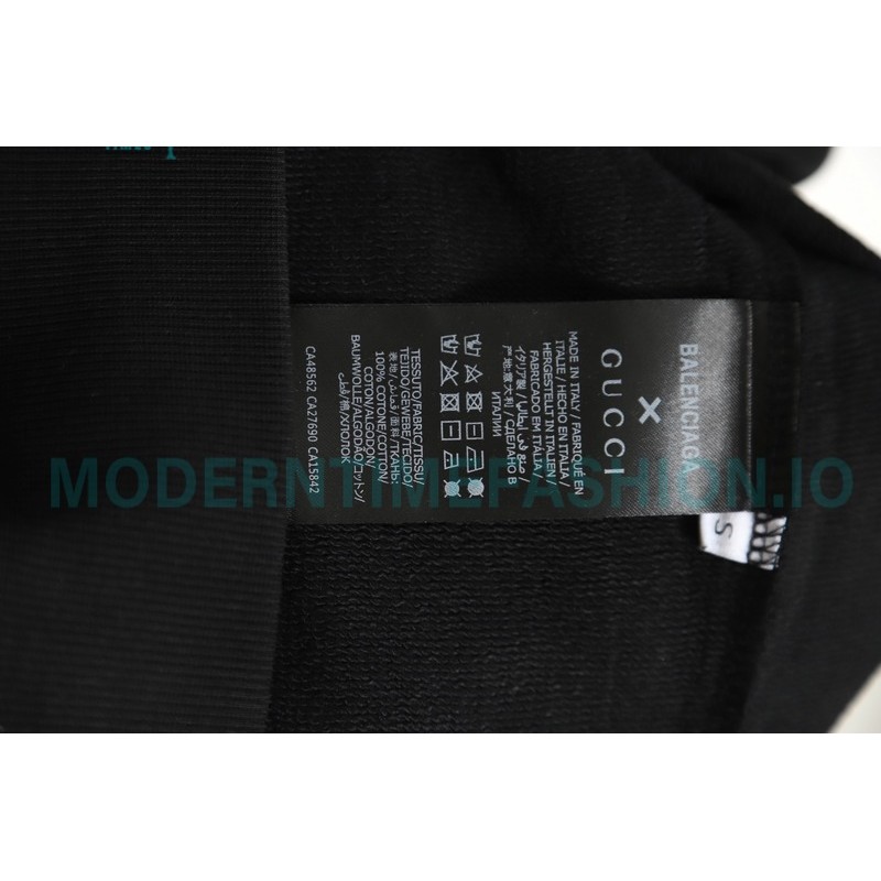 Gucci - Balenciaga Co-branded Embroidered Crew-neck Hoodie
