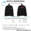 Gucci - Balenciaga Co-branded Embroidered Crew-neck Hoodie