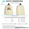  Gucci - Balenciaga Hand Painted Crew-neck Hoodie