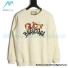  Gucci - Balenciaga Hand Painted Crew-neck Hoodie