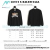  Gucci - Balenciaga Hand Painted Crew-neck Hoodie