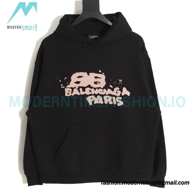 Balenciaga - 23FW Double B Splash Ink Hoodie